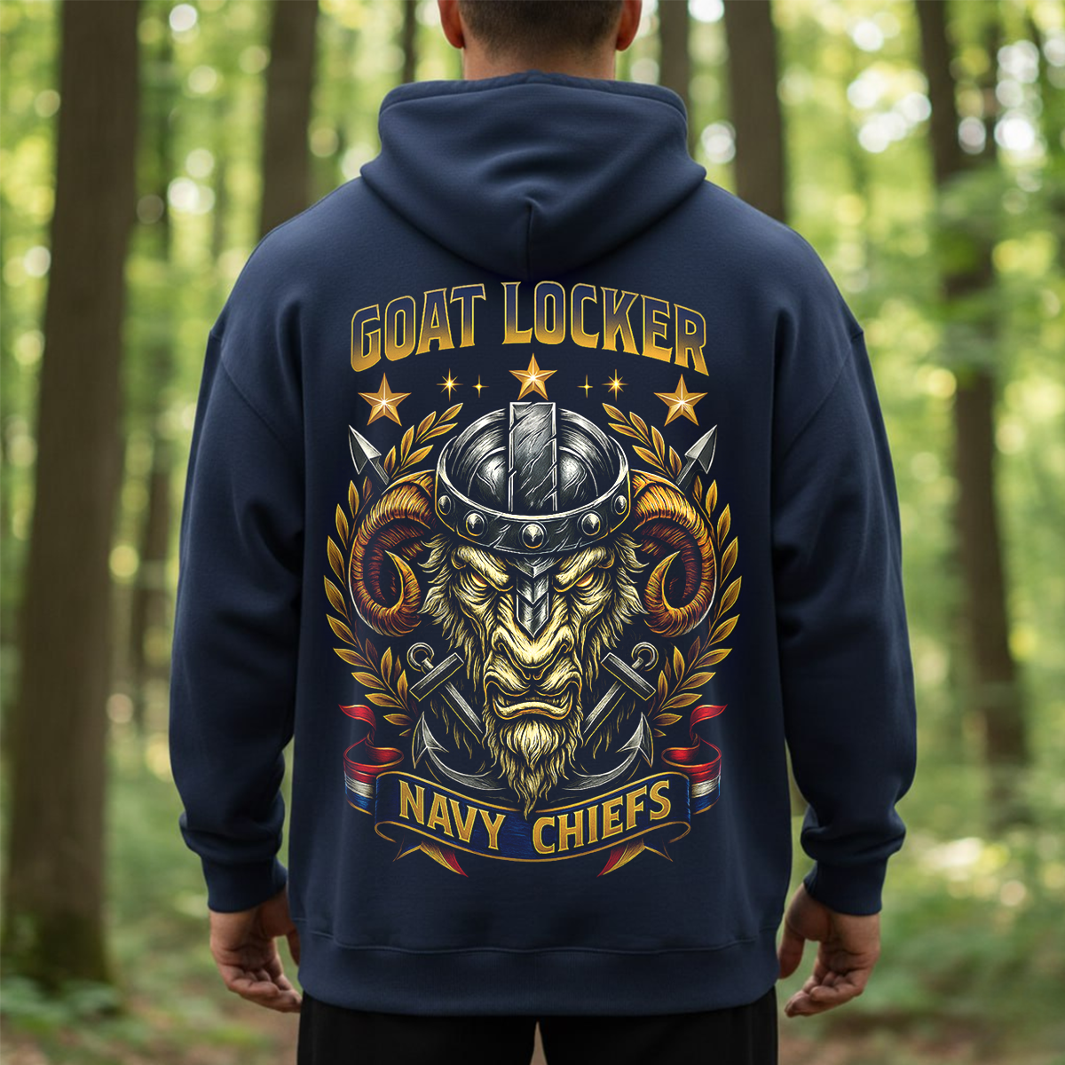 US Navy Goat Locker Chiefs Shirt - Military Veteran Pride Apparel Hoodie Sweatshirt
