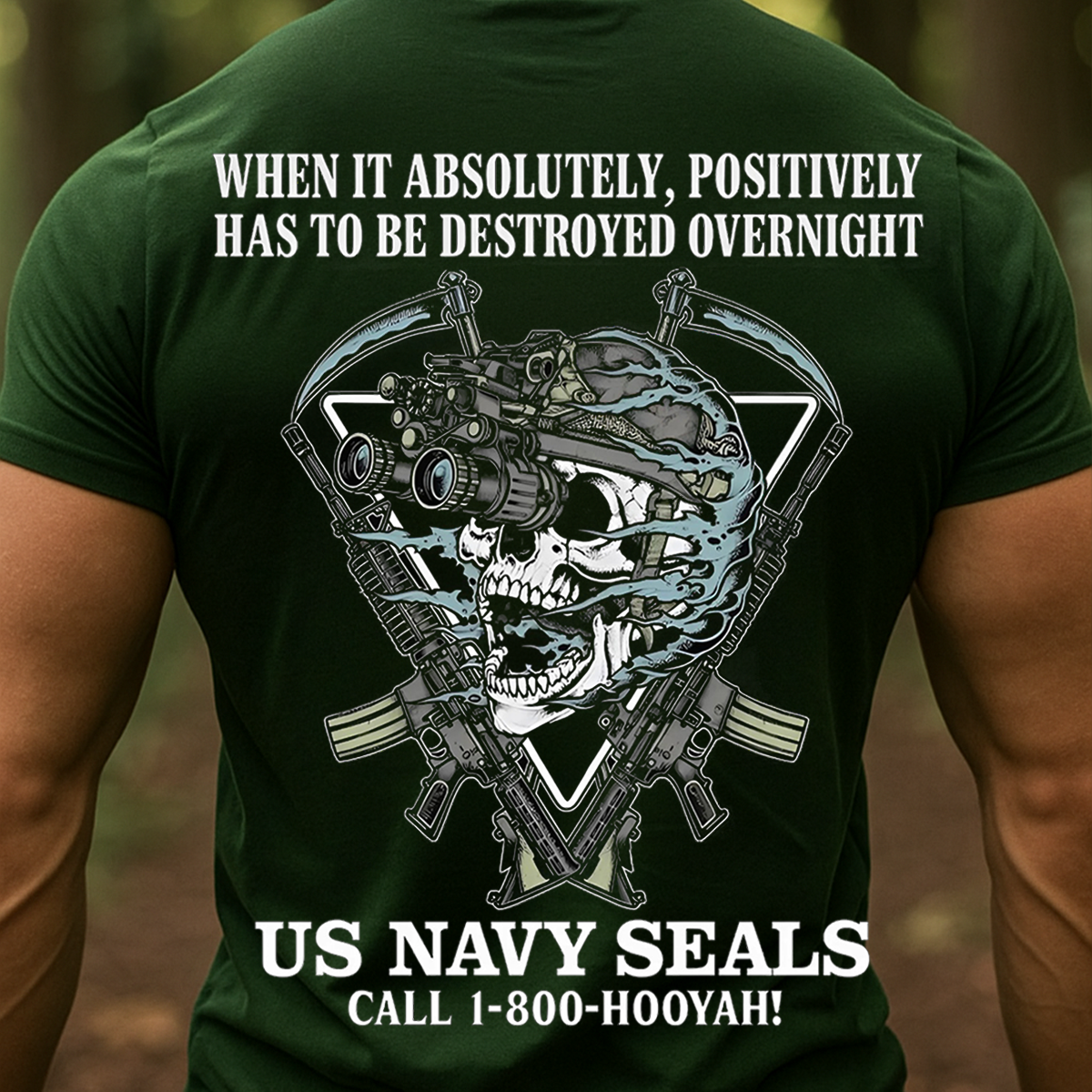 US Navy SEALs Skull Tactical T-Shirt – Special Forces Military Combat Tee, Veteran Gift