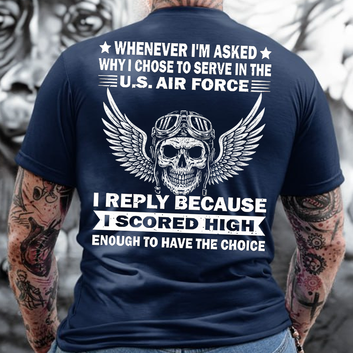 U.S. Air Force Veteran T-Shirt, Funny Military Tee Scored High Enough to Serve, Patriotic Airman Gift Shirt