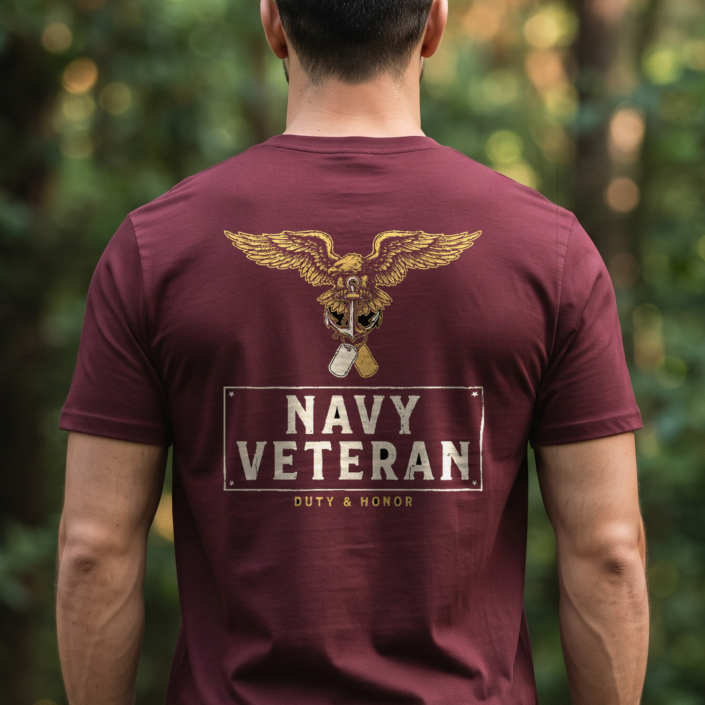 "Navy Veteran" T-Shirt – Patriotic Military Veteran Pride Gift for Veterans Day