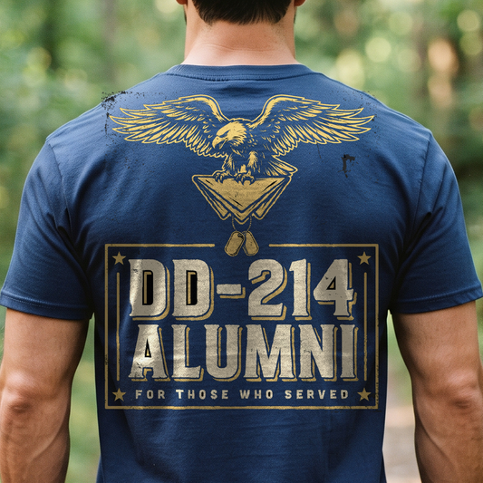 "Dd-214 Alumni" T-Shirt – Patriotic Military Veteran Pride Gift for Veterans Day