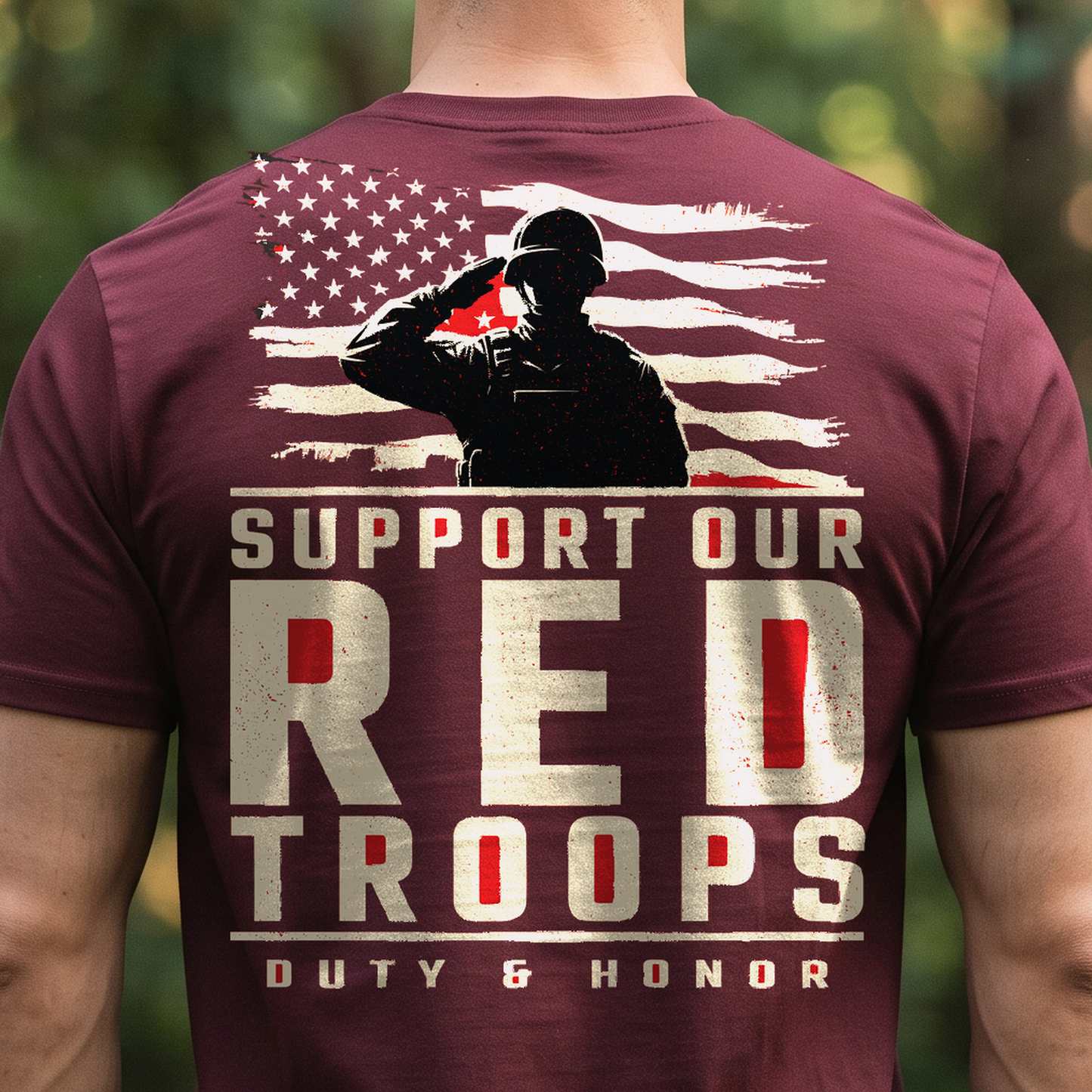 "Support Our Troops" T-Shirt – R.E.D. Friday Remember Everyone Deployed Military Gift