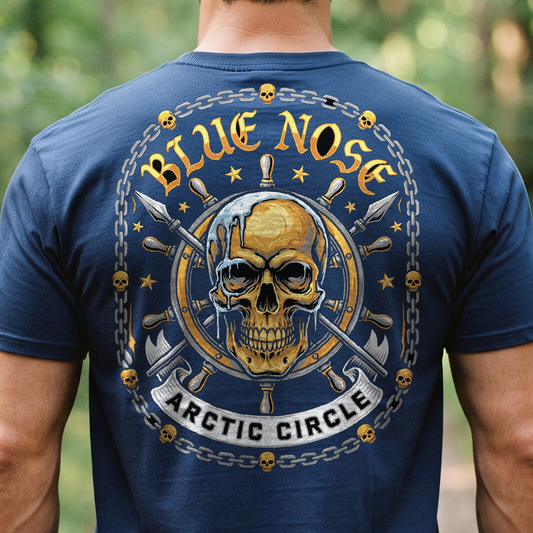 "Blue Nose - Arctic Circle" T-Shirt – Navy Tradition Skull Anchor Gift for Veterans Day