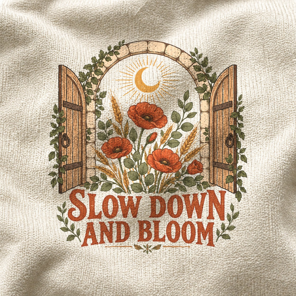 Slow Down and Bloom Botanical Comfort Colors T-Shirt