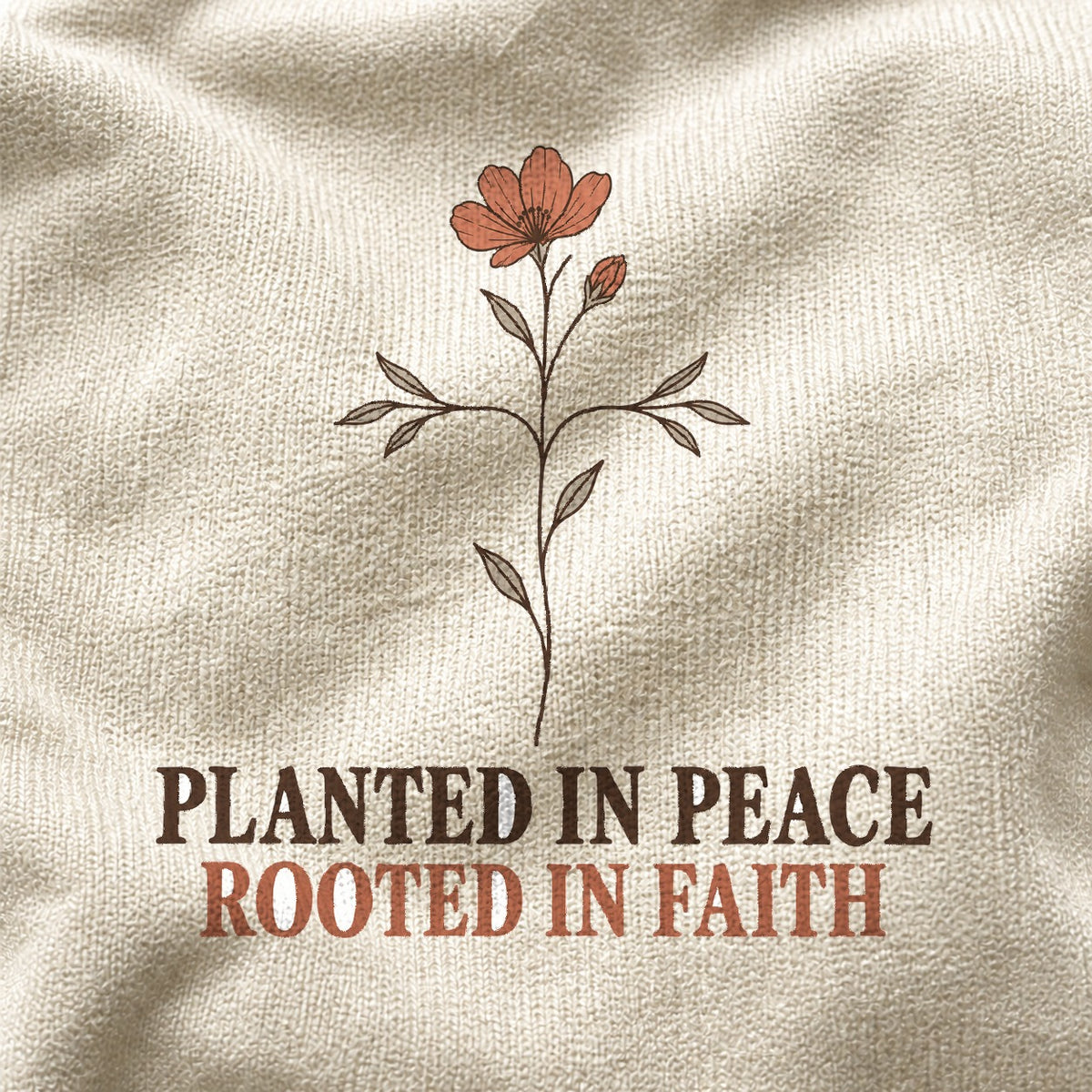 Botanical Cross Comfort Colors T-Shirt, Neutral Christian Apparel