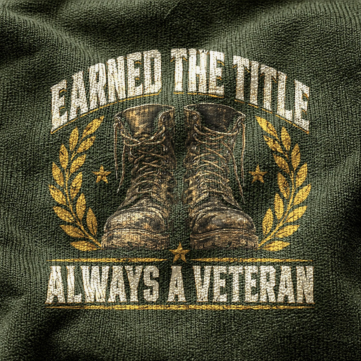 Comfort Colors Earned the Title Veteran Graphic T-Shirt, Moss