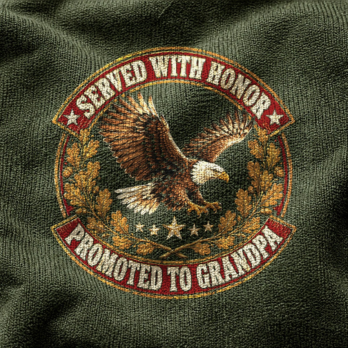 Promoted to Grandpa Veteran Comfort Colors T-Shirt