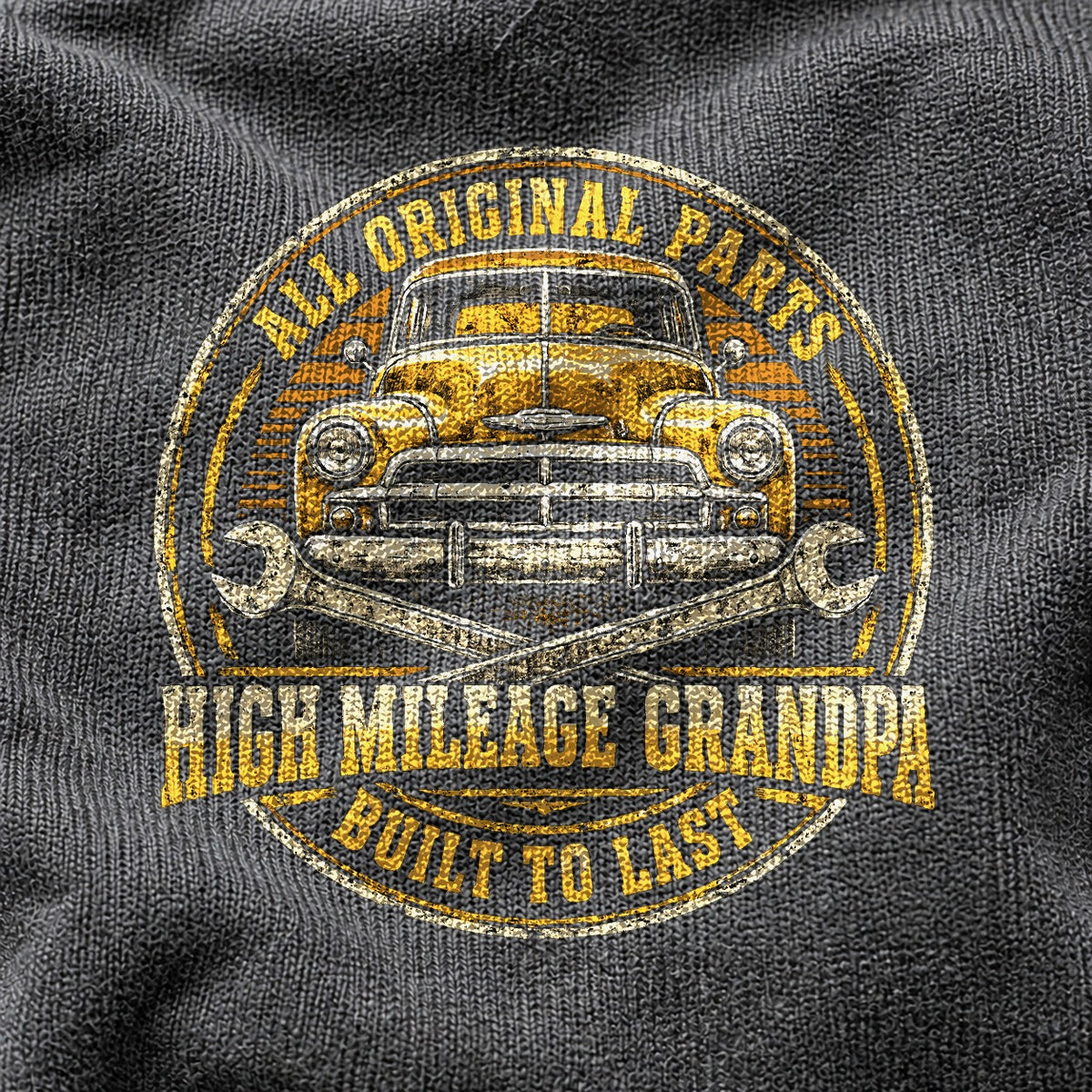 High Mileage Grandpa Comfort Colors T-Shirt, Classic Truck Tee