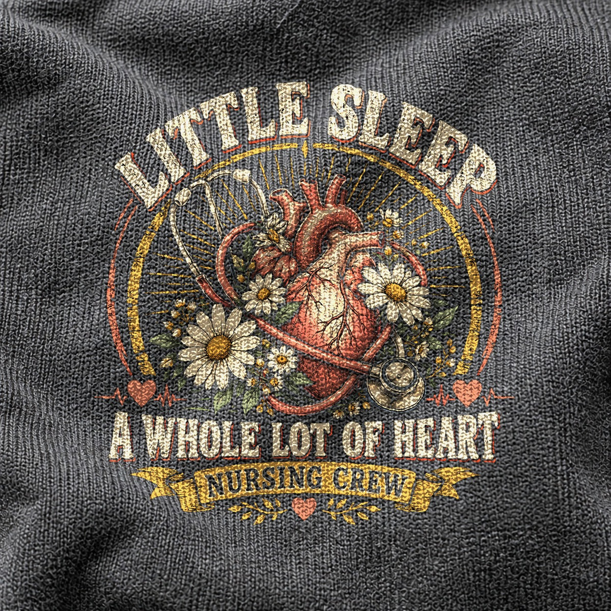 Nurse Crew Comfort Colors T-Shirt, Whole Lot of Heart