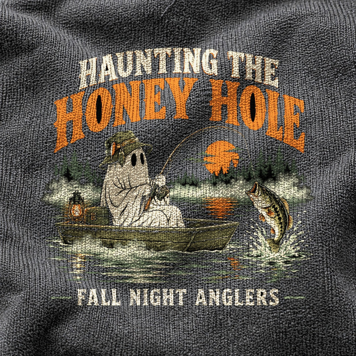 Haunting the Honey Hole Comfort Colors T-Shirt, Halloween Fishing