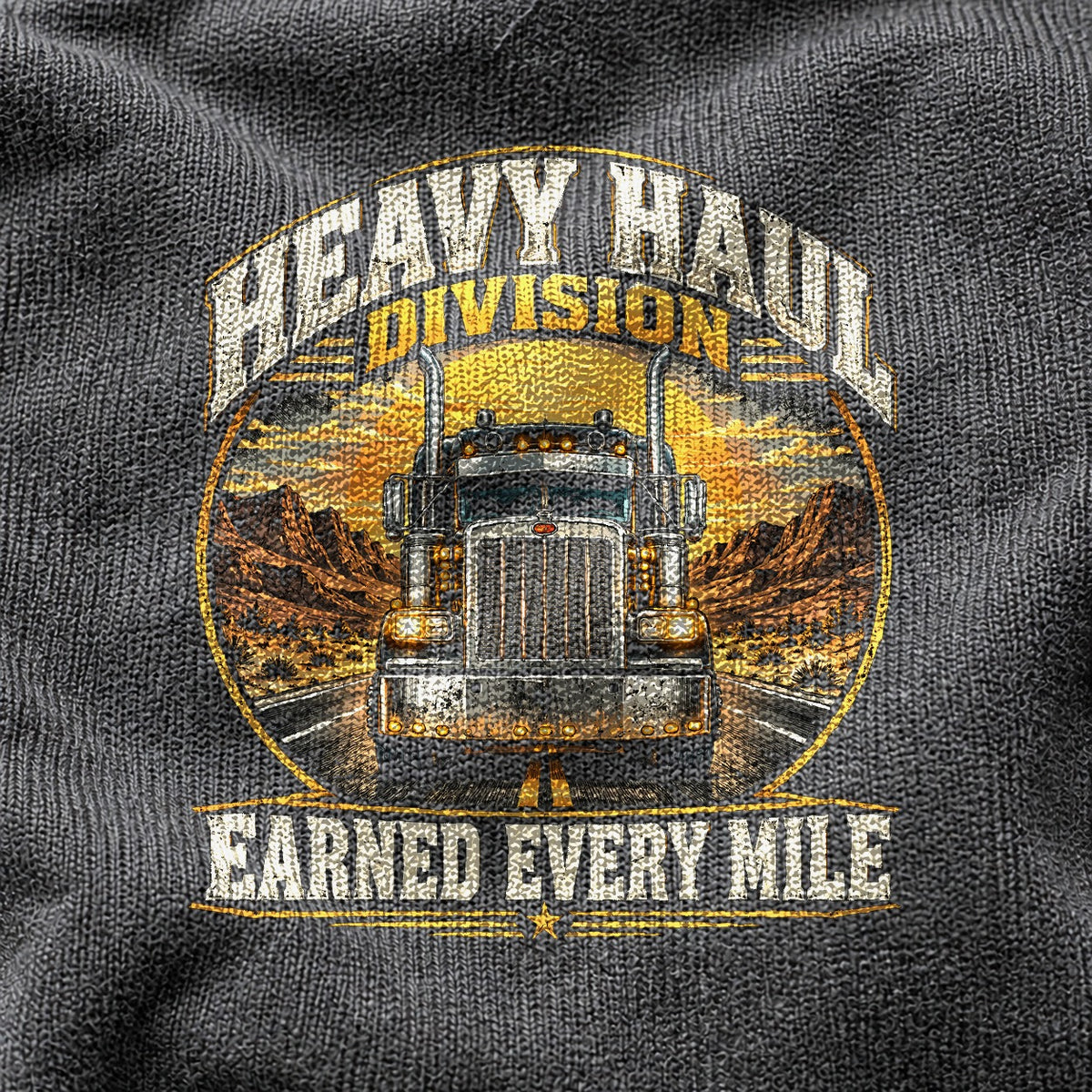 Comfort Colors T-Shirt, Earned Every Mile Trucker Workwear