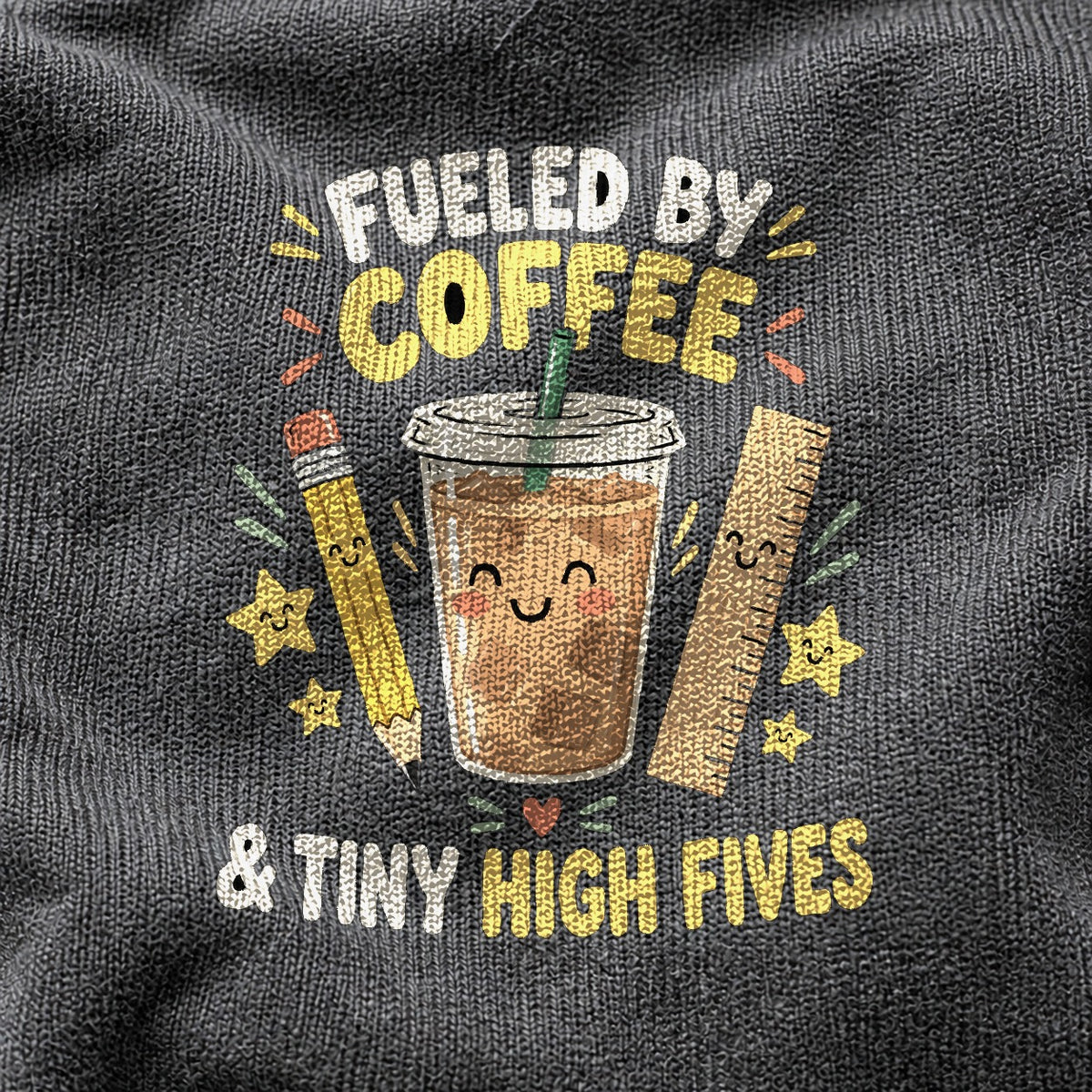 Tiny High Fives Comfort Colors T-Shirt, Teacher Graphic