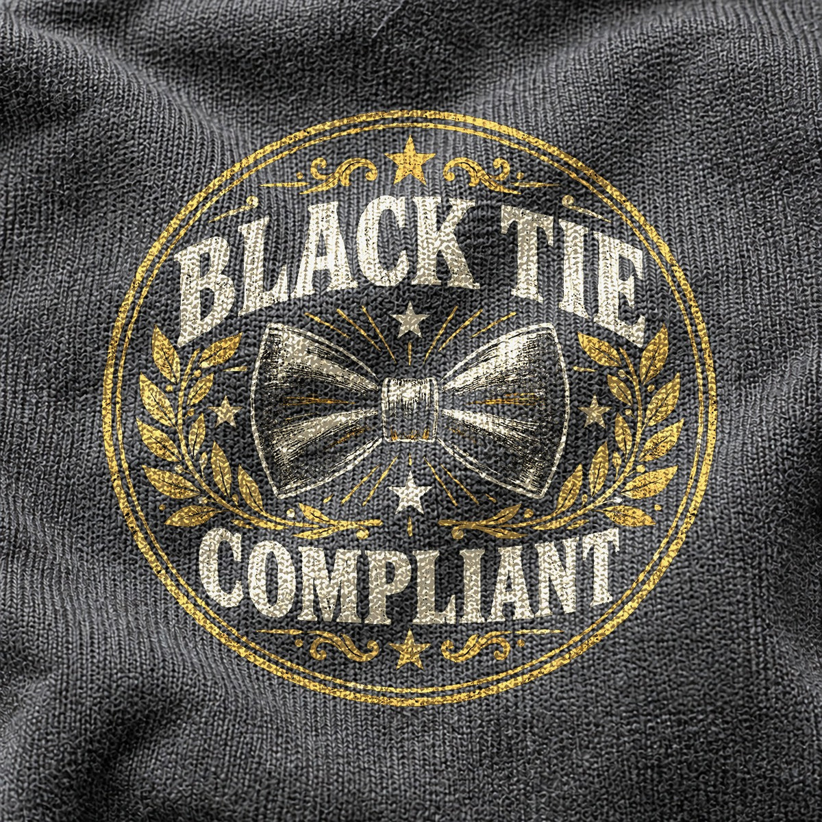 Comfort Colors T-Shirt, Black Tie Compliant Novelty Graphic Tee