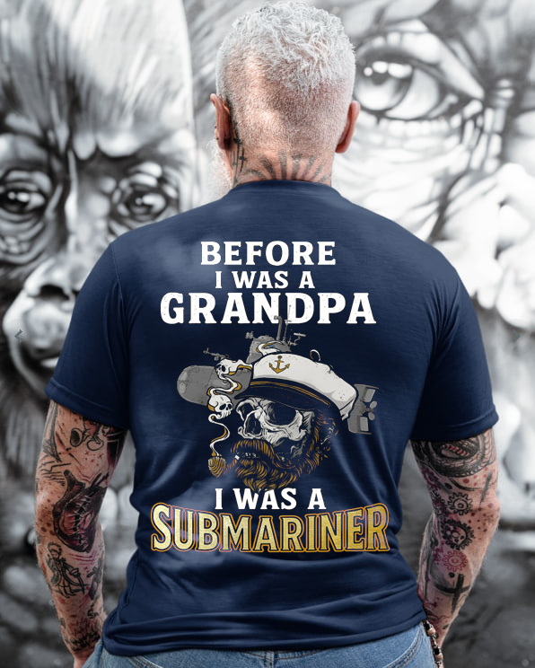 Submarine Grandpa Veteran T-Shirt, Submarine Skull Design, Gift for Veterans Day