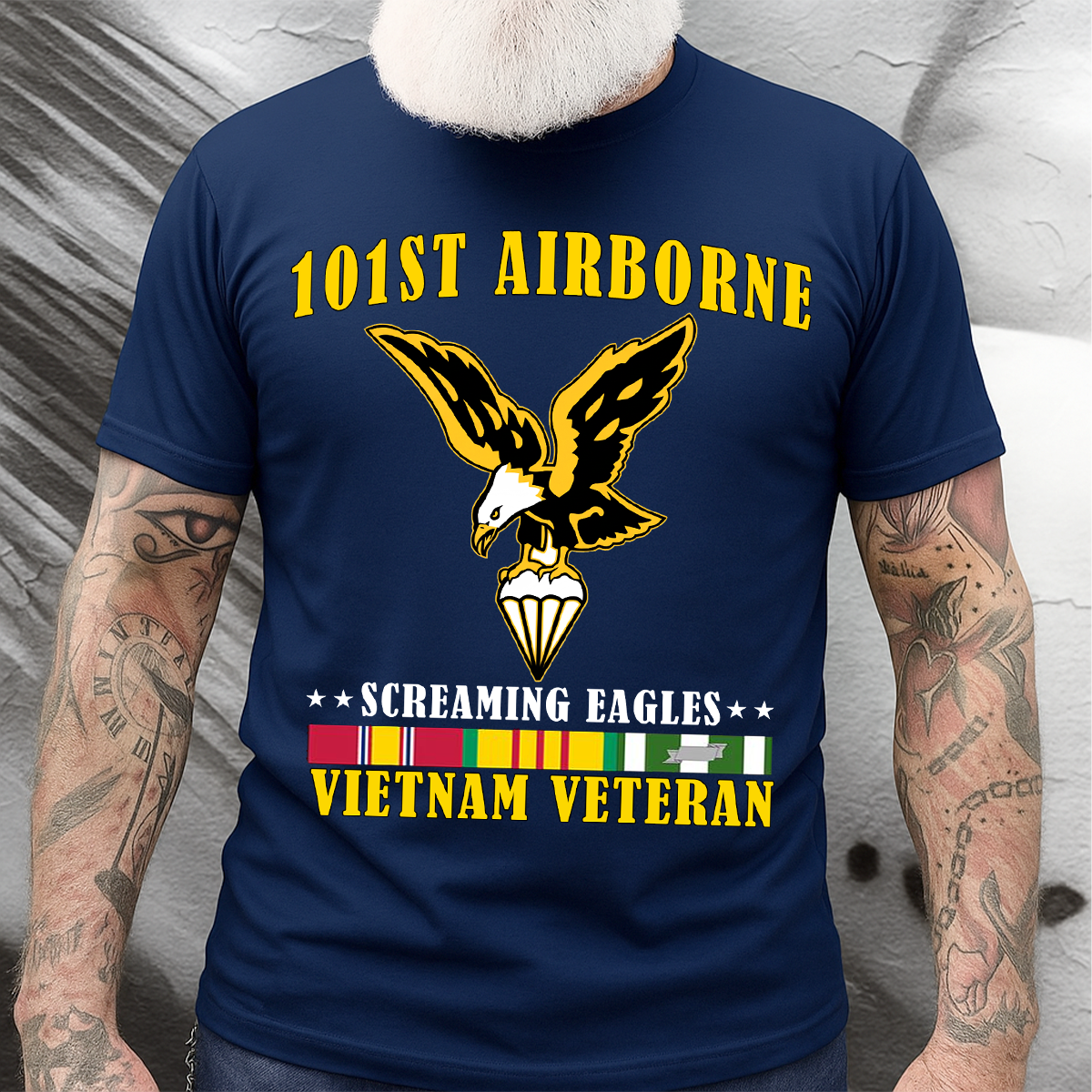 101st Airborne Screaming Eagles Vietnam Veteran T-Shirt - U.S. Airborne Military Veteran Tee