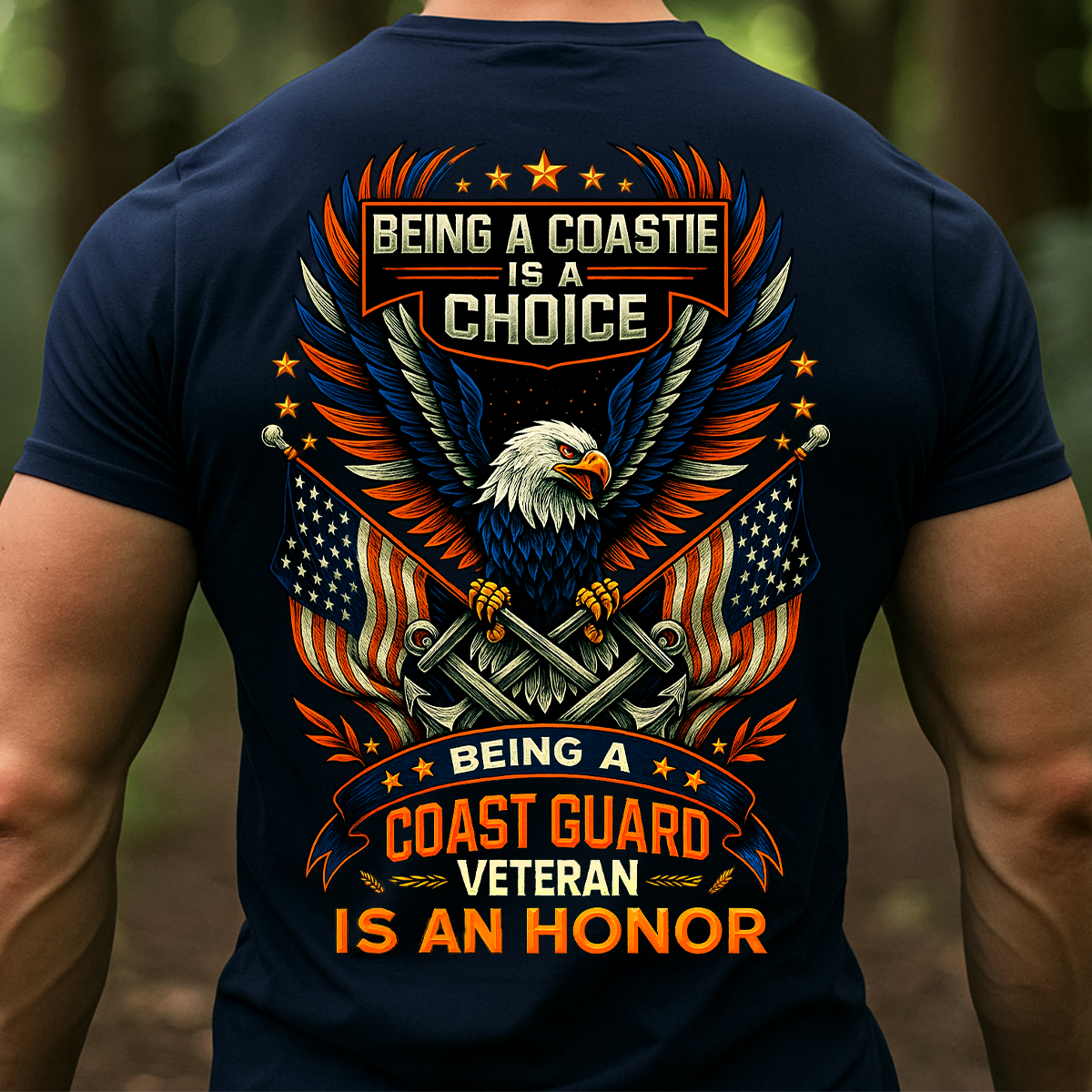 Being A Coast Guard Veteran Is an Honor USCG T-shirt - Proud Coastie U.S. Eagle Military Tee