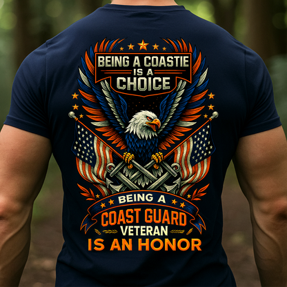 Being A Coast Guard Veteran Is an Honor USCG T-shirt - Proud Coastie U.S. Eagle Military Tee