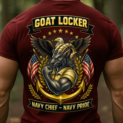 Goat Locker Navy Chief Navy Pride Shirt - US Navy Veteran Military Hoodie & Sweatshirt Gift