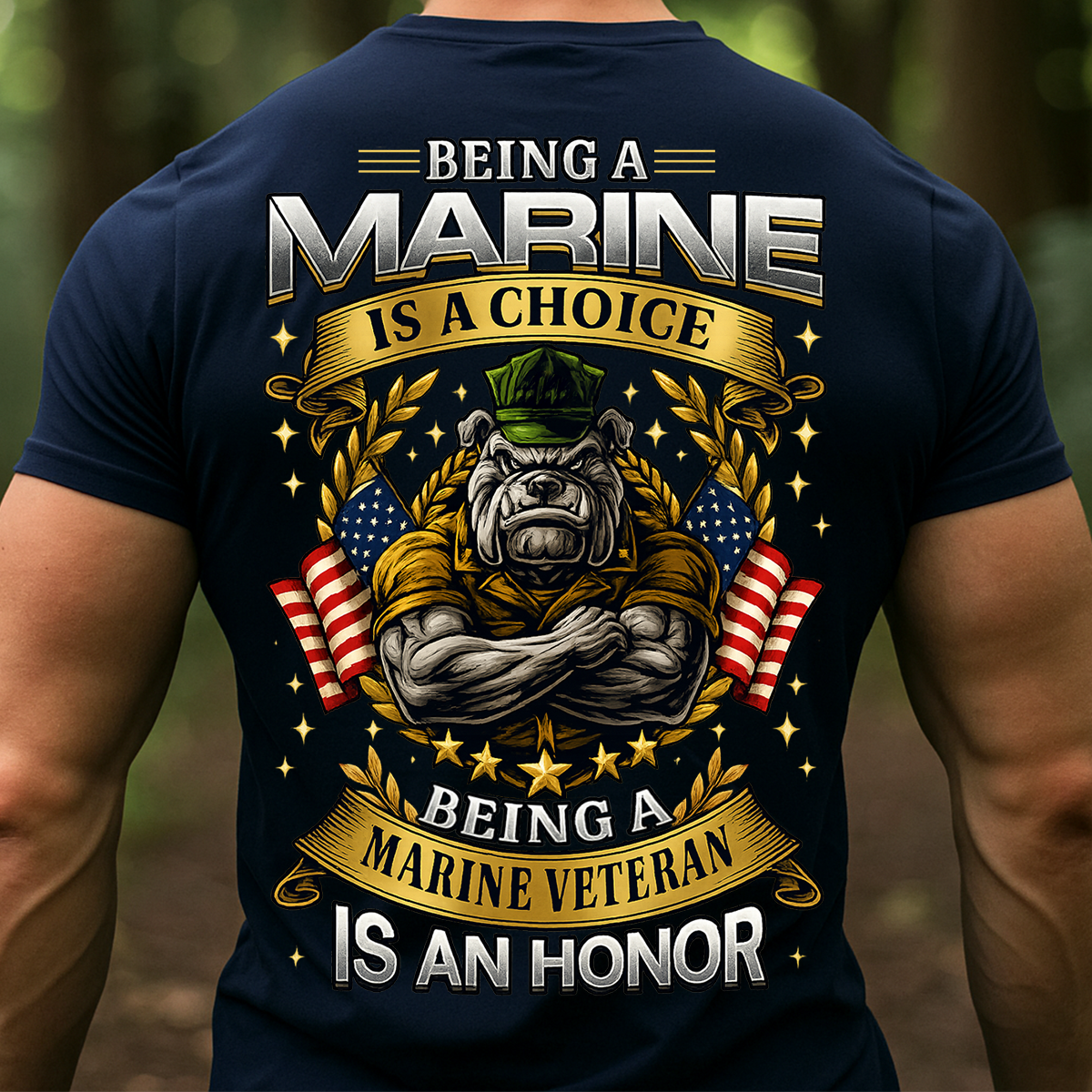 Being A Marine Veteran Is An Honor T-shirt - USMC Bulldog Tee Gift For Veteran's Day