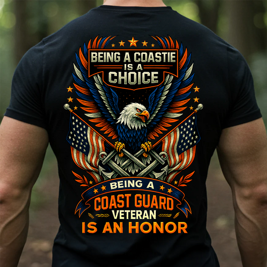 Being A Coast Guard Veteran Is an Honor USCG T-shirt - Proud Coastie U.S. Eagle Military Tee