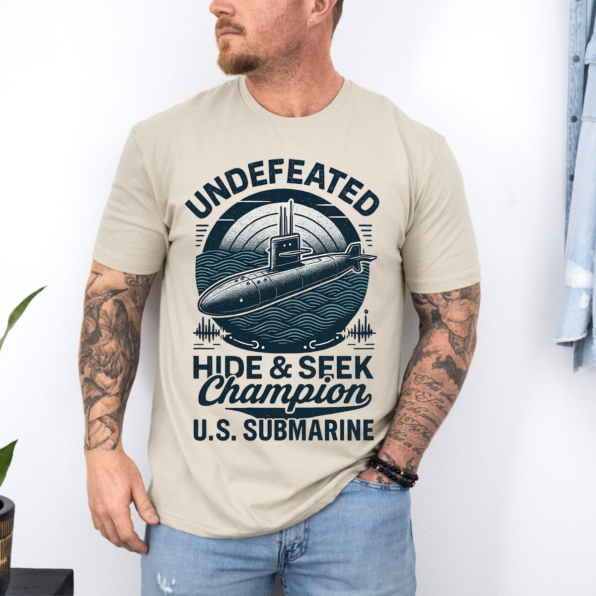 U.S. Submarine Veteran T-Shirt – Undefeated Hide & Seek Champion Navy Silent Service Shirt, Military Pride Gift