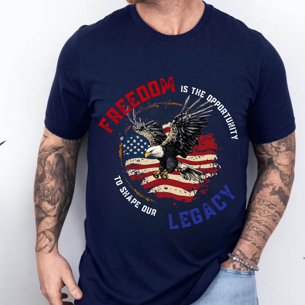 Freedom T-Shirt, American Eagle Graphic Shirt, Legacy Shirt, USA Flag Shirt, Freedom Is the Opportunity Shirt