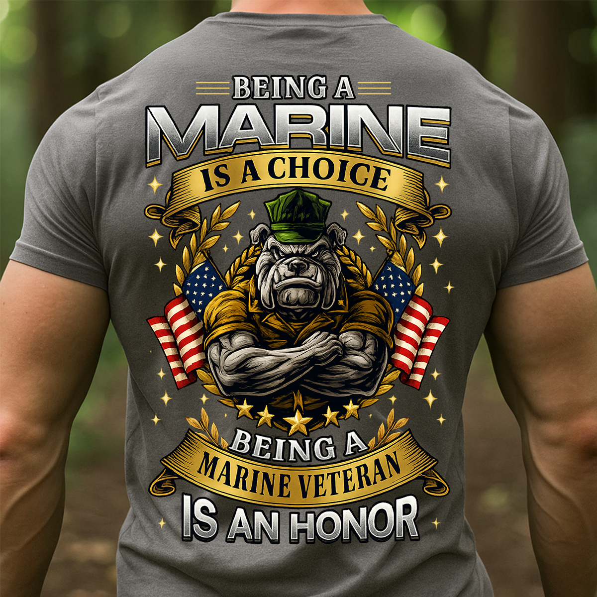 Being A Marine Veteran Is An Honor T-shirt - USMC Bulldog Tee Gift For Veteran's Day