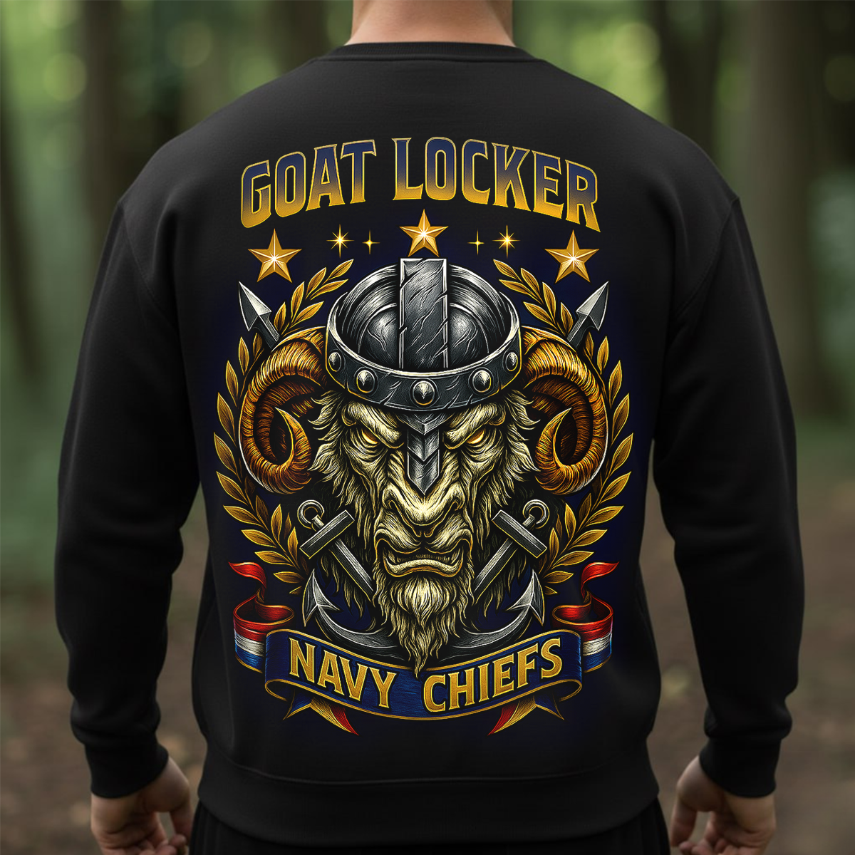US Navy Goat Locker Chiefs Shirt - Military Veteran Pride Apparel Hoodie Sweatshirt
