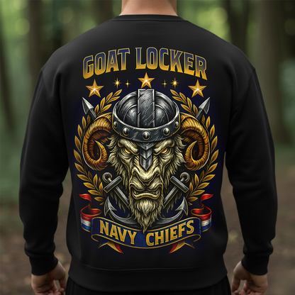 US Navy Goat Locker Chiefs Shirt - Military Veteran Pride Apparel Hoodie Sweatshirt