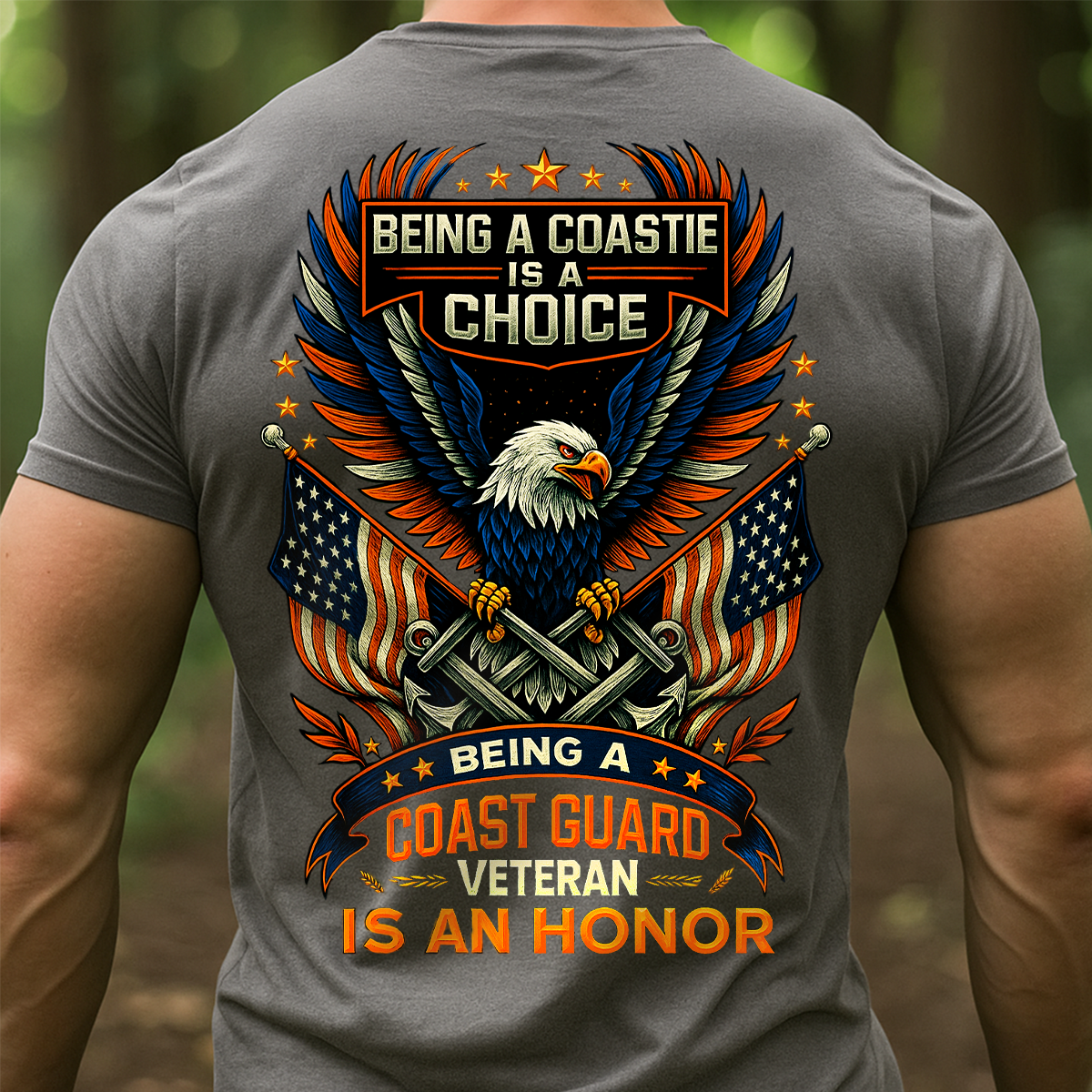 Being A Coast Guard Veteran Is an Honor USCG T-shirt - Proud Coastie U.S. Eagle Military Tee