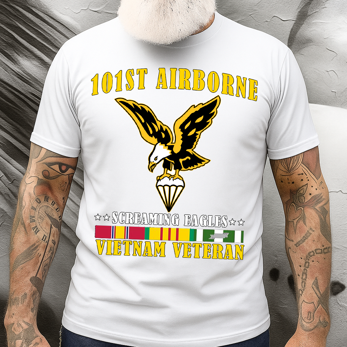 101st Airborne Screaming Eagles Vietnam Veteran T-Shirt - U.S. Airborne Military Veteran Tee