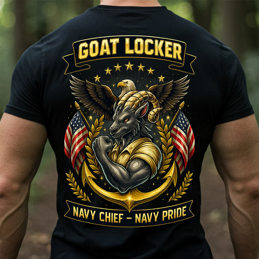 Goat Locker Navy Chief Navy Pride Shirt - US Navy Veteran Military Hoodie & Sweatshirt Gift