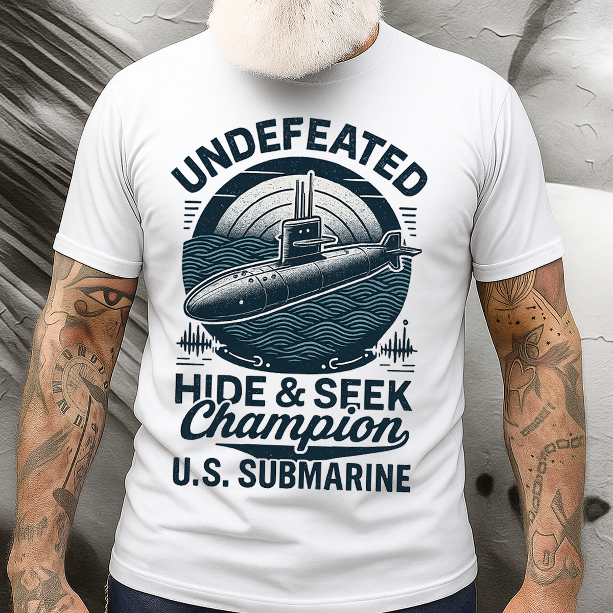 U.S. Submarine Veteran T-Shirt – Undefeated Hide & Seek Champion Navy Silent Service Shirt, Military Pride Gift