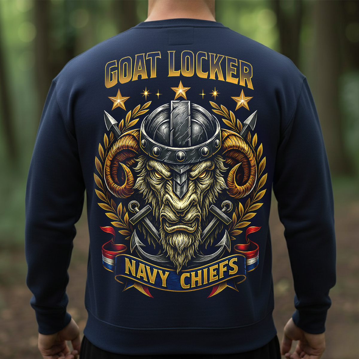 US Navy Goat Locker Chiefs Shirt - Military Veteran Pride Apparel Hoodie Sweatshirt