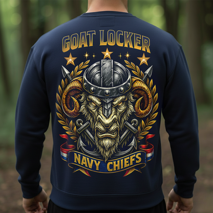 US Navy Goat Locker Chiefs Shirt - Military Veteran Pride Apparel Hoodie Sweatshirt