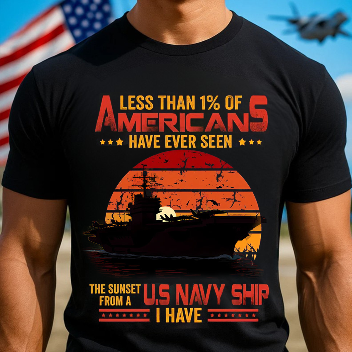 Navy Veteran Pride Tee – I’ve Seen the Sunset from a U.S. Navy Ship