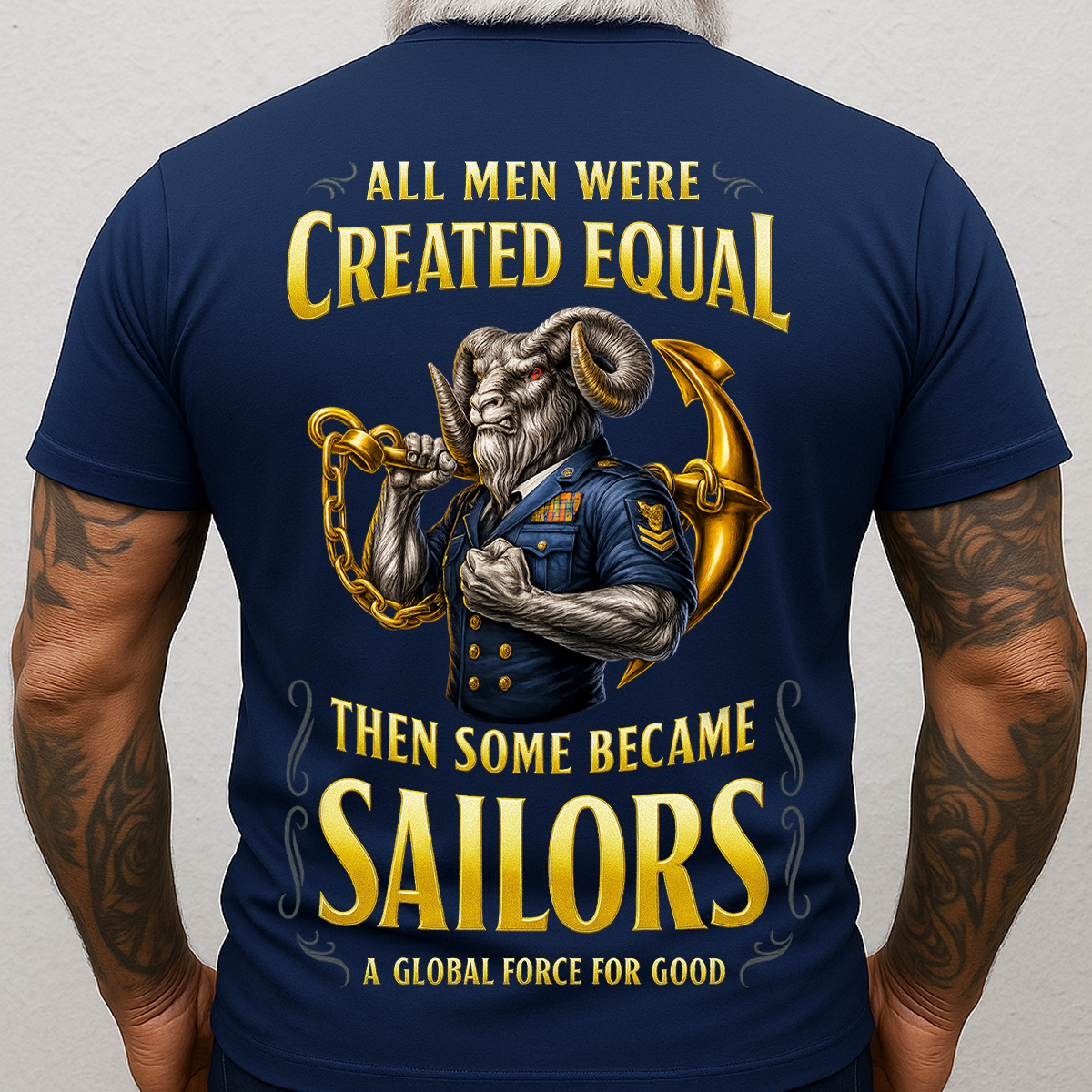 All Men Were Created Equal Then Some Became Sailors T-Shirt - US Navy Sailor Tee Gift For Veterans Day