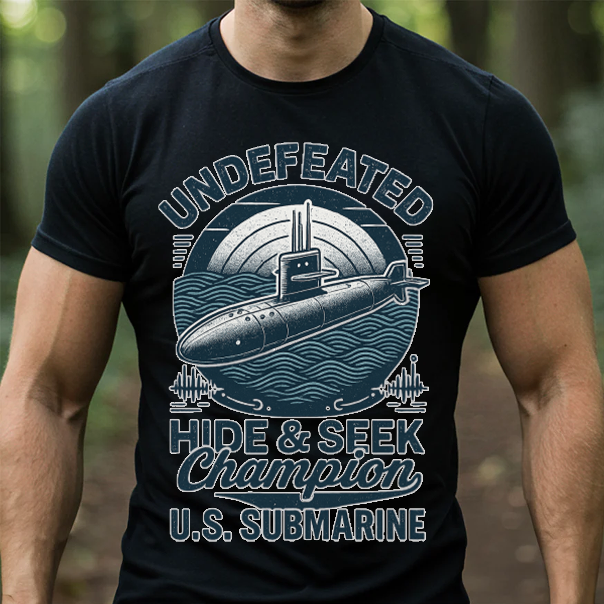 U.S. Submarine Veteran T-Shirt – Undefeated Hide & Seek Champion Navy Silent Service Shirt, Military Pride Gift