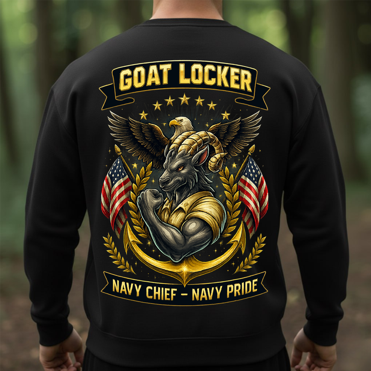 Goat Locker Navy Chief Navy Pride Shirt - US Navy Veteran Military Hoodie & Sweatshirt Gift