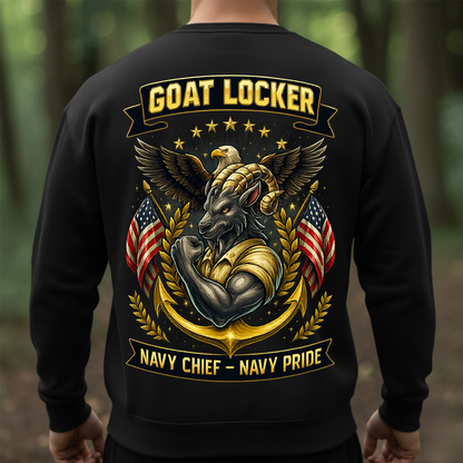 Goat Locker Navy Chief Navy Pride Shirt - US Navy Veteran Military Hoodie & Sweatshirt Gift