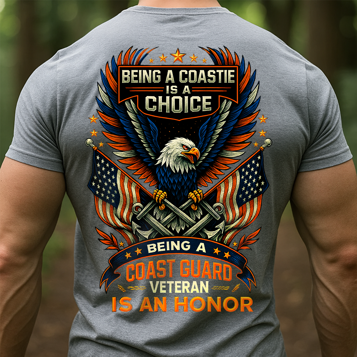 Being A Coast Guard Veteran Is an Honor USCG T-shirt - Proud Coastie U.S. Eagle Military Tee