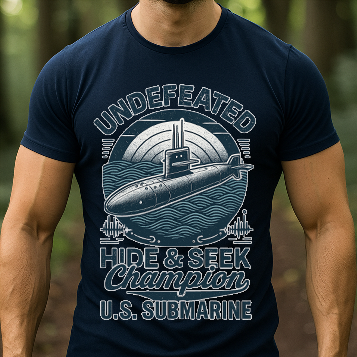 U.S. Submarine Veteran T-Shirt – Undefeated Hide & Seek Champion Navy Silent Service Shirt, Military Pride Gift