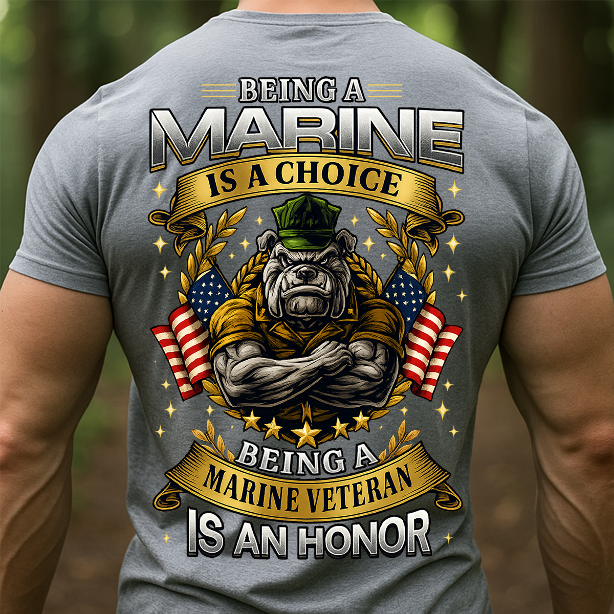 Being A Marine Veteran Is An Honor T-shirt - USMC Bulldog Tee Gift For Veteran's Day