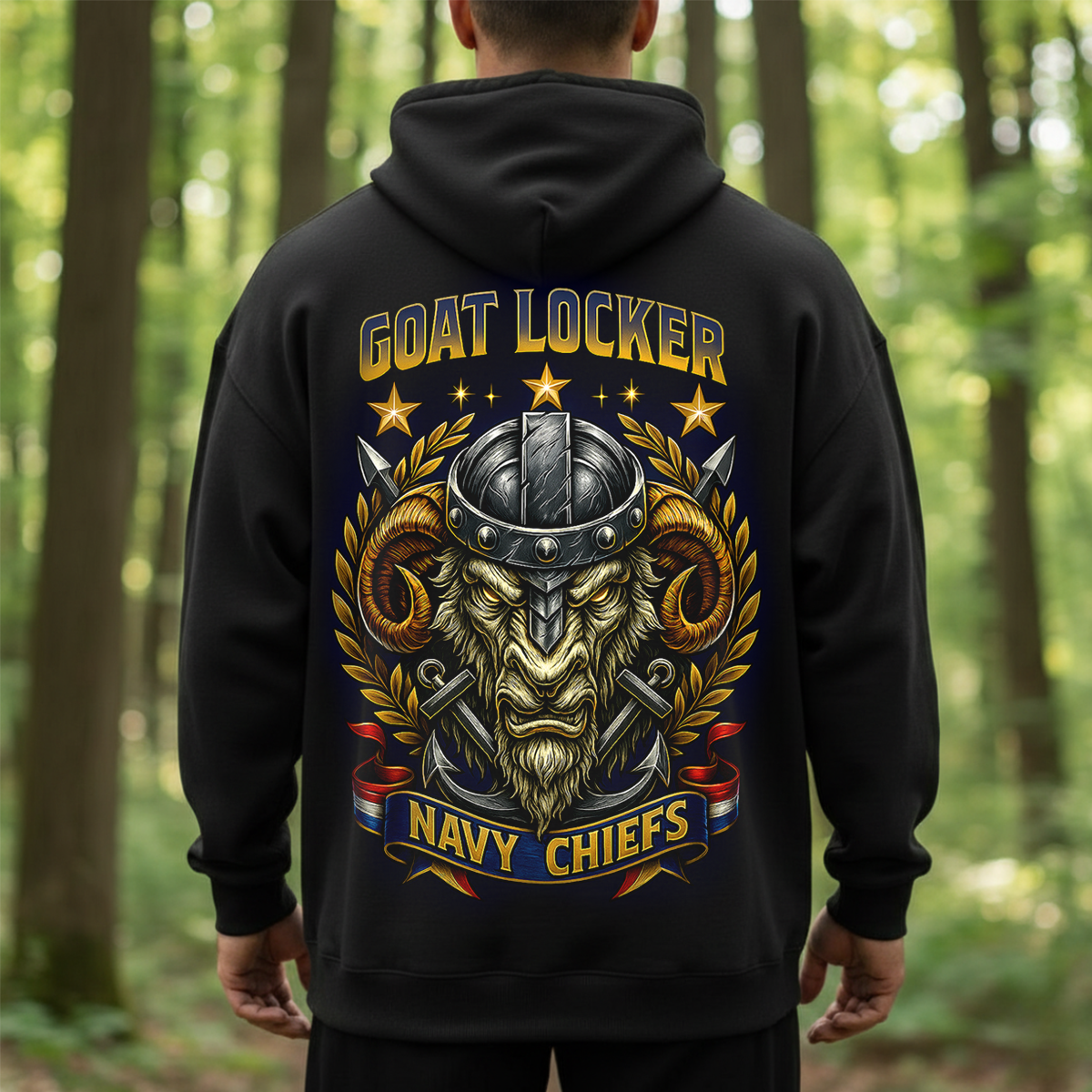 US Navy Goat Locker Chiefs Shirt - Military Veteran Pride Apparel Hoodie Sweatshirt