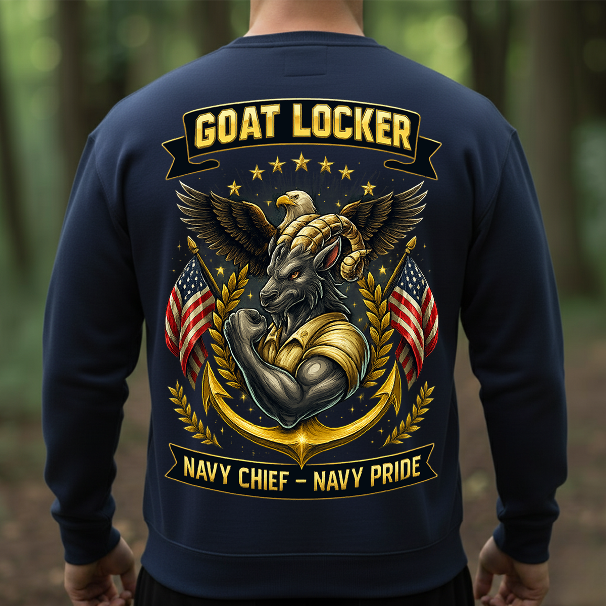 Goat Locker Navy Chief Navy Pride Shirt - US Navy Veteran Military Hoodie & Sweatshirt Gift