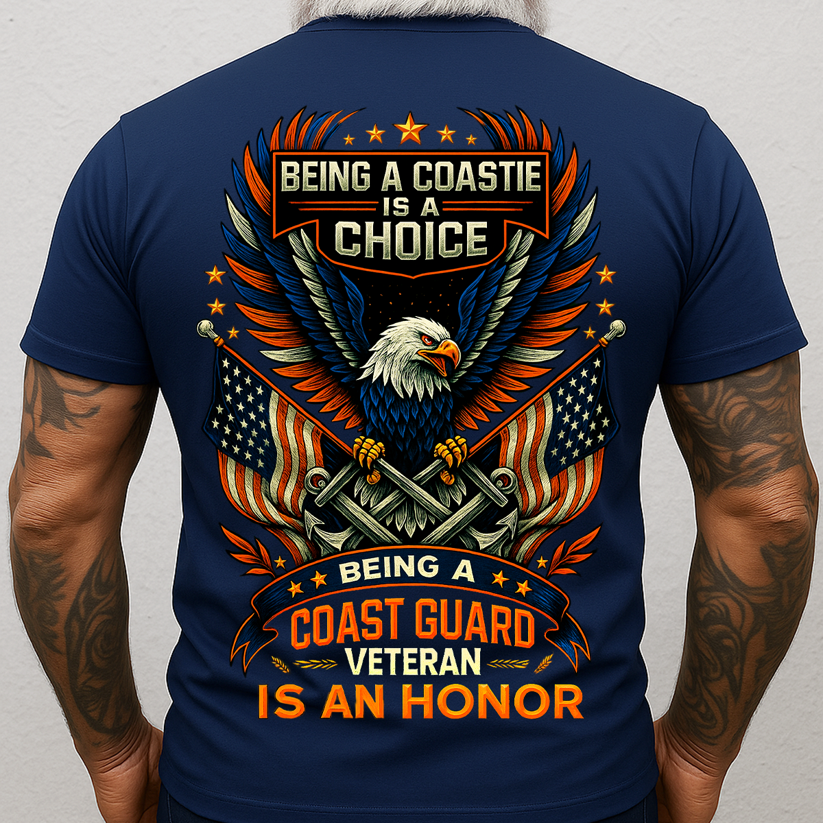 Being A Coast Guard Veteran Is an Honor USCG T-shirt - Proud Coastie U.S. Eagle Military Tee