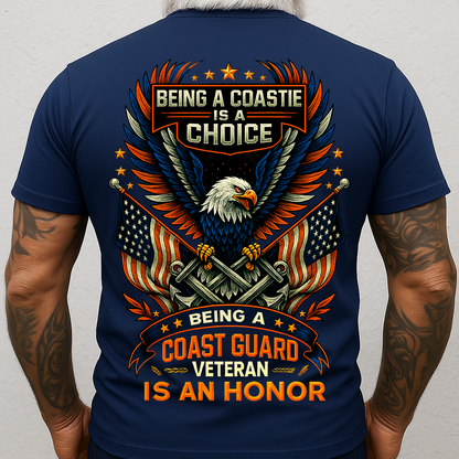 Being A Coast Guard Veteran Is an Honor USCG T-shirt - Proud Coastie U.S. Eagle Military Tee