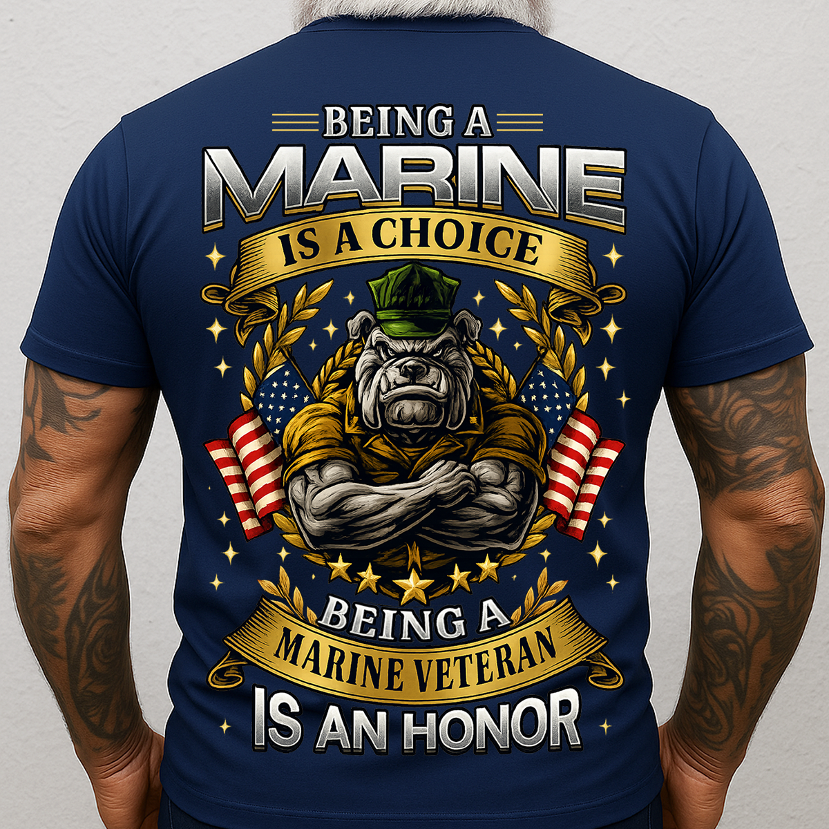 Being A Marine Veteran Is An Honor T-shirt - USMC Bulldog Tee Gift For Veteran's Day
