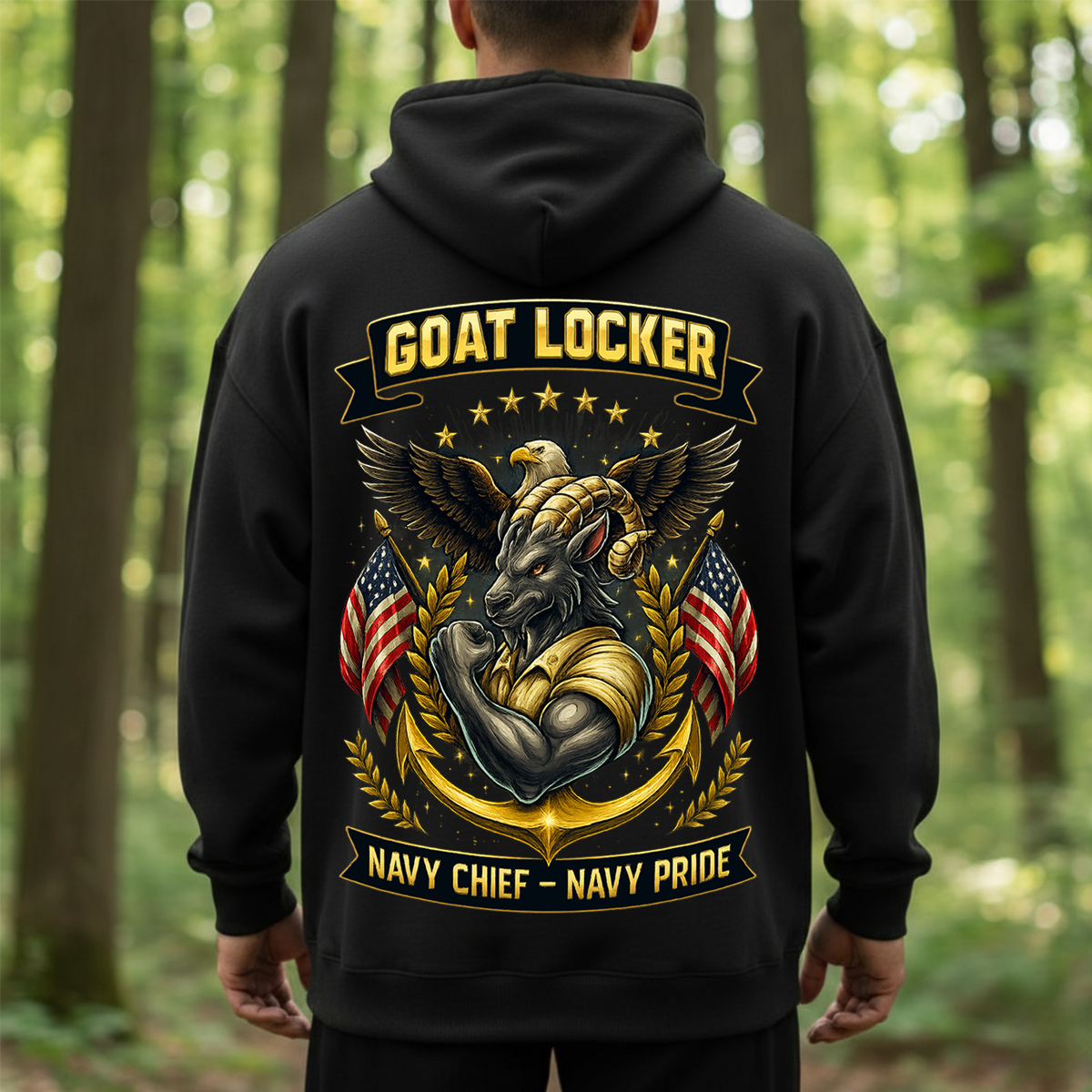 Goat Locker Navy Chief Navy Pride Shirt - US Navy Veteran Military Hoodie & Sweatshirt Gift