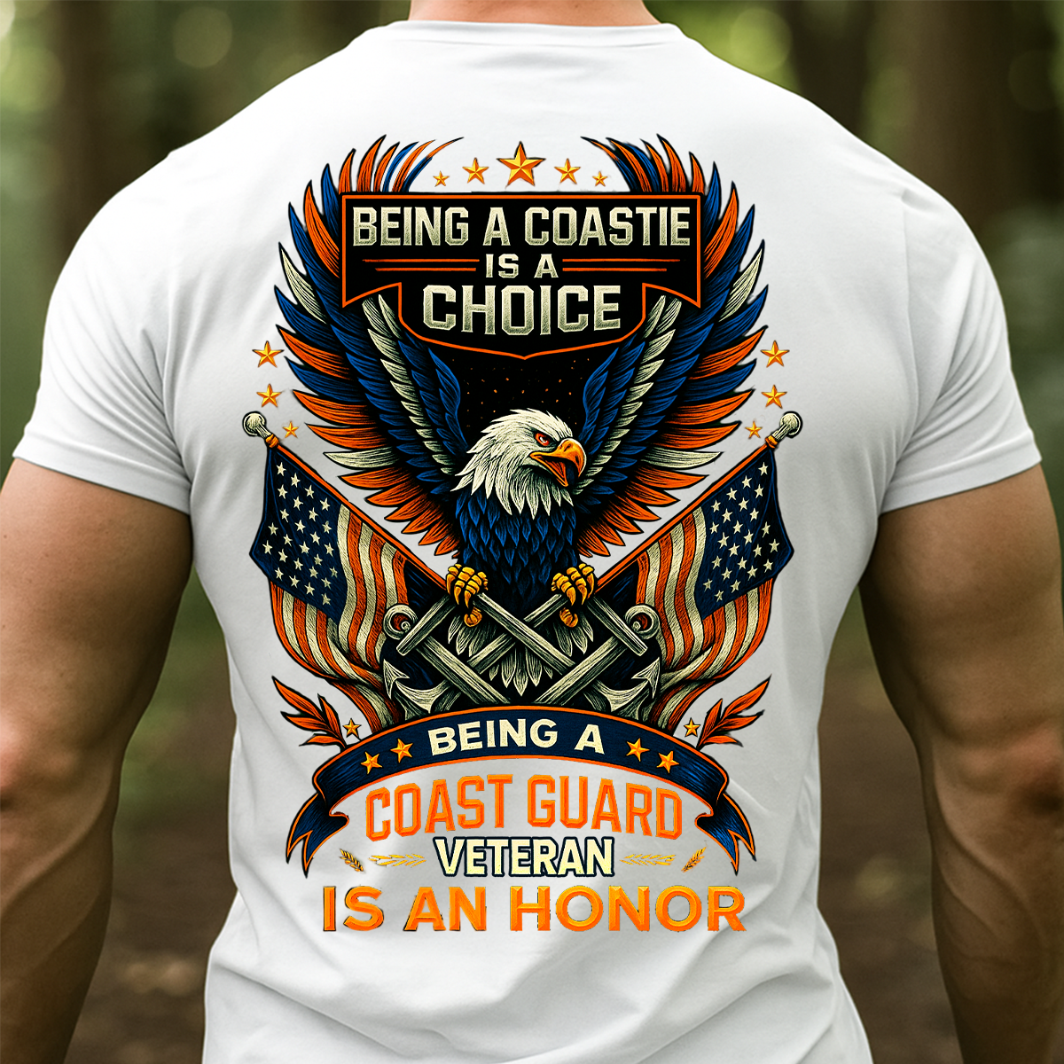 Being A Coast Guard Veteran Is an Honor USCG T-shirt - Proud Coastie U.S. Eagle Military Tee